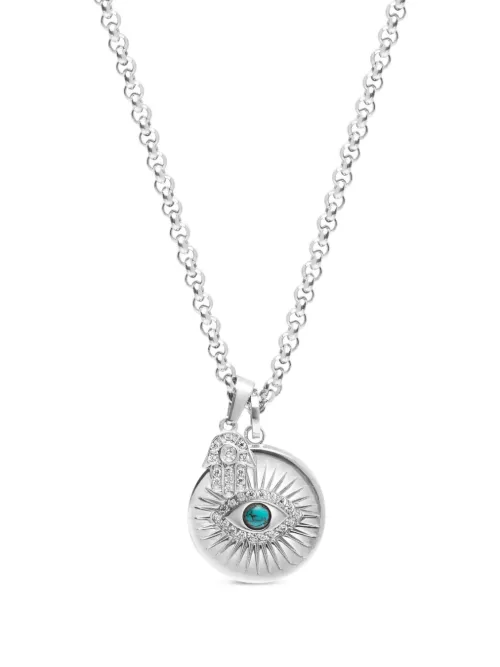 Collier Evil Eye Hamsa Hand à pendentif - Nialaya Jewelry - Modalova