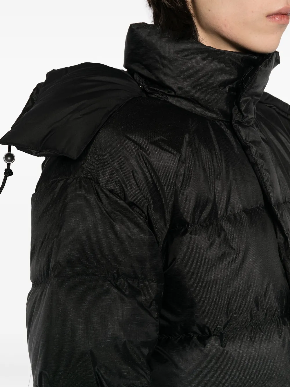 The North Face Padded Hooded Jacket In Schwarz