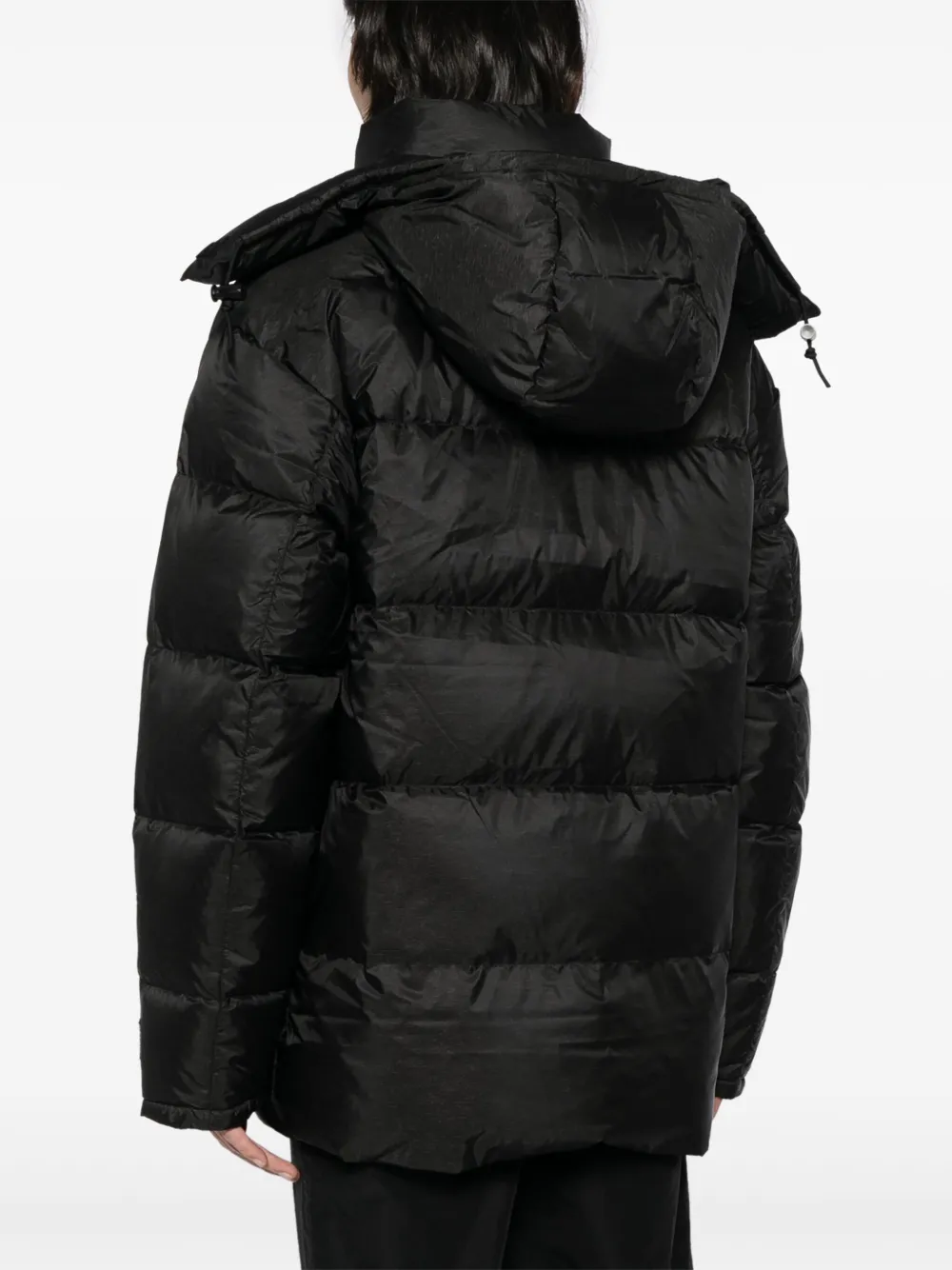 The North Face Padded Hooded Jacket In Schwarz
