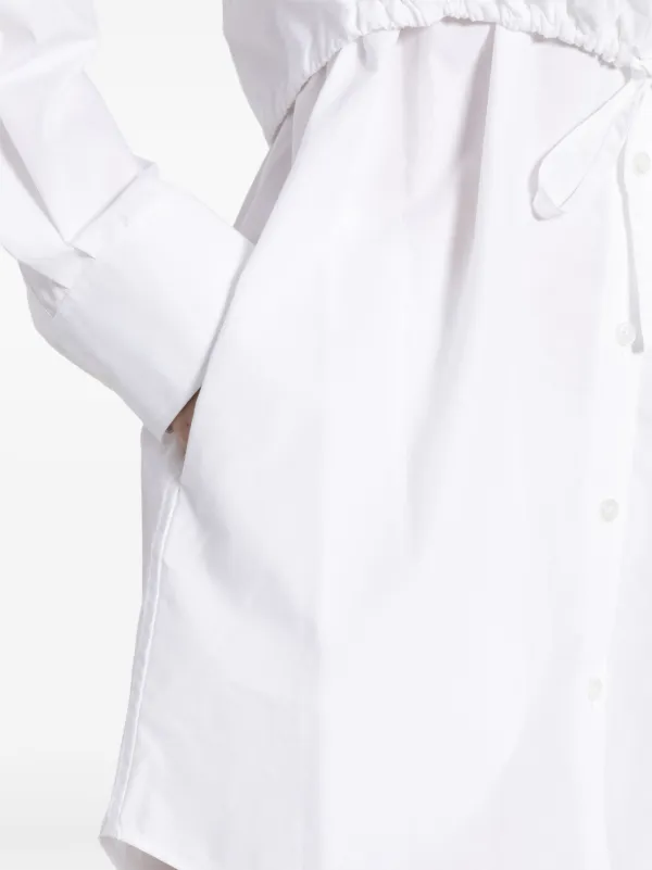 Alexander Wang Layered Cotton Shirtdress | White | FARFETCH
