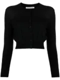 Alexander Wang logo-embossed cropped cardigan - Black