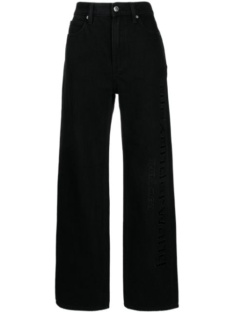 Alexander Wang EZ embroidered straight-leg trousers Women