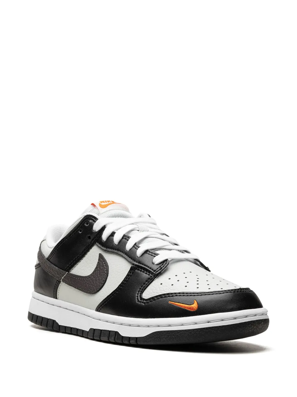 Shop Nike Dunk Low "black/total Orange" Sneakers