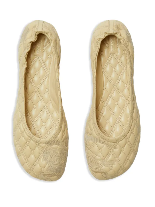 Burberry Quilted Leather Ballerina Shoes - Farfetch