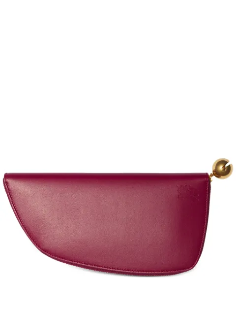 Burberry Carteira Shield grande de couro