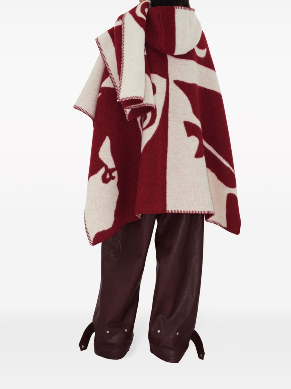 Burberry Wollen cape Rood