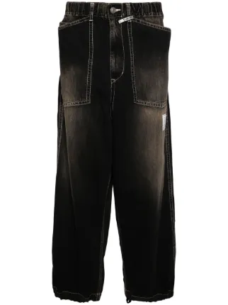 Maison MIHARA YASUHIRO Denim Baker Trousers | Black | FARFETCH 
