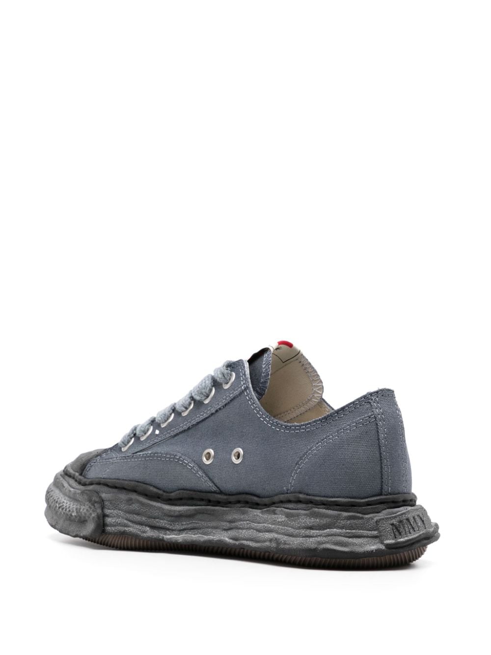 Shop Miharayasuhiro Peterson23 Canvas Lace-up Sneakers In Blue