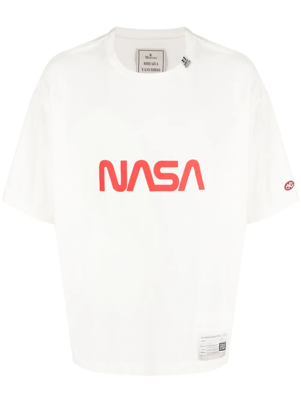 Shop Miharayasuhiro Logo-print Cotton T-shirt In White