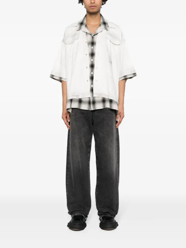 Maison MIHARA YASUHIRO double-layered Twill Shirt | Grey Maison MIHARA YASUHIRO double-layered Twill Shirt | Grey