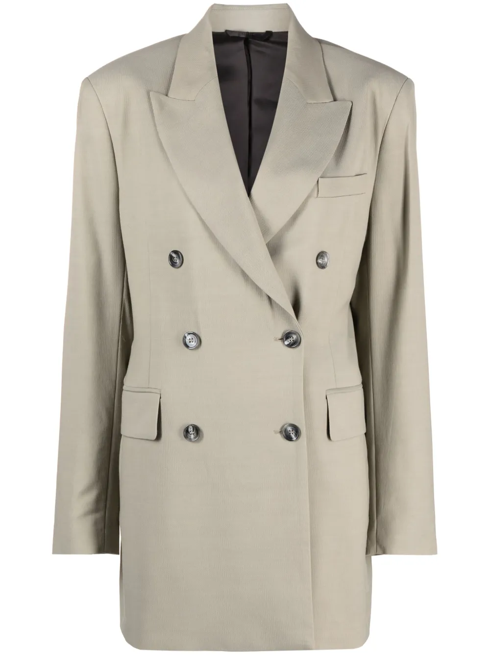 Acne Studios Blazer doppiopetto con revers a lancia - Grigio