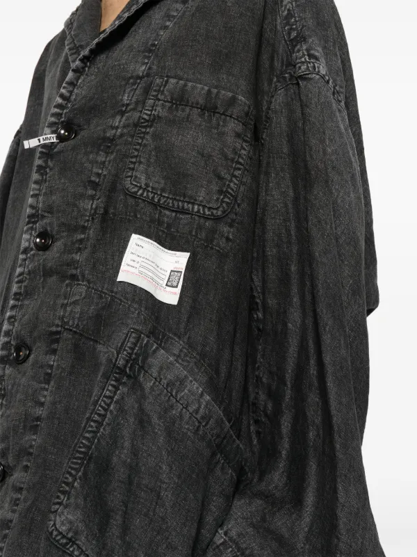 Maison MIHARA YASUHIRO リネン シングルコート | ブラック