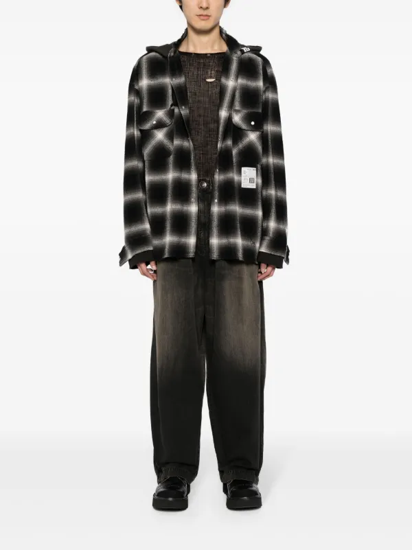 Maison MIHARA YASUHIRO コントラストパネル ワイドジーンズ