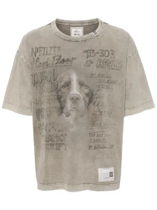 Maison MIHARA YASUHIRO Bleached graphic-print T-shirt - Farfetch