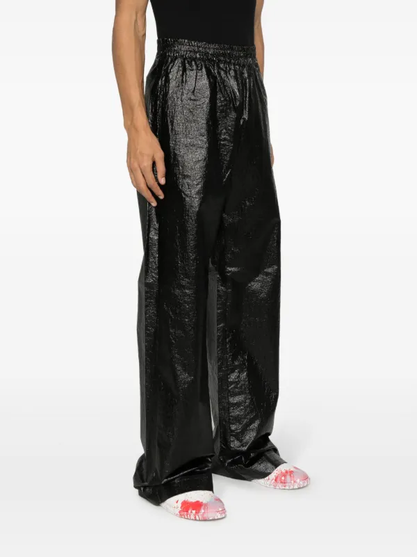 Walter Van Beirendonck embroidered-logo Trousers | Black Walter Van Beirendonck embroidered-logo Trousers | Black