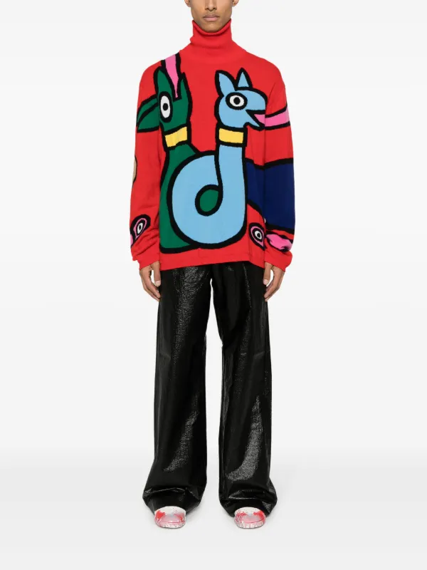 Walter Van Beirendonck embroidered-logo Trousers | Black Walter Van Beirendonck embroidered-logo Trousers | Black