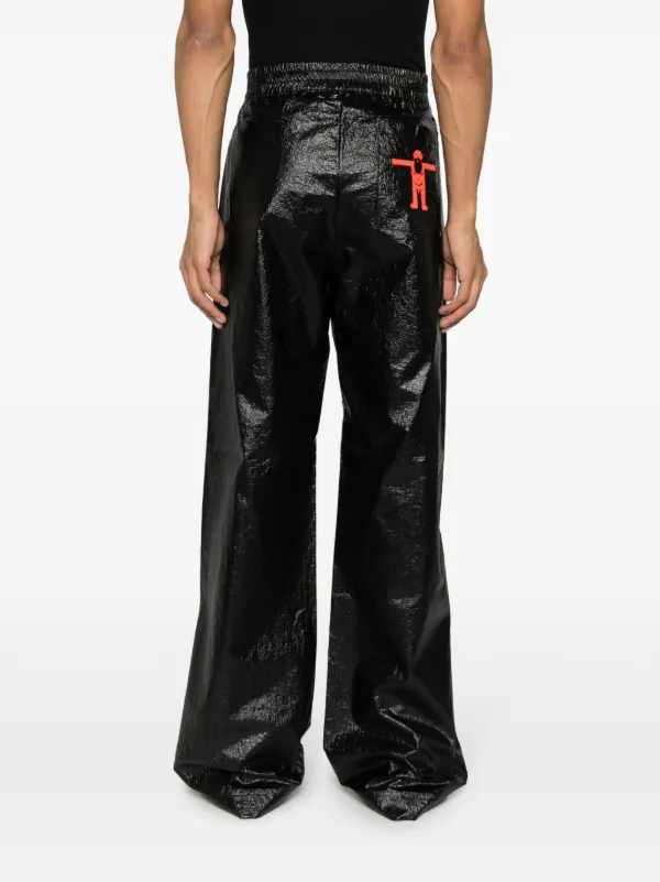 ランマル　Walter Van Beirendonckセット Walter Van Beirendonck embroidered-logo Trousers | Black | FARFETCH