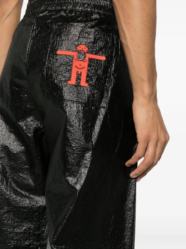 Walter Van Beirendonck embroidered-logo Trousers | Black Walter Van Beirendonck embroidered-logo Trousers | Black