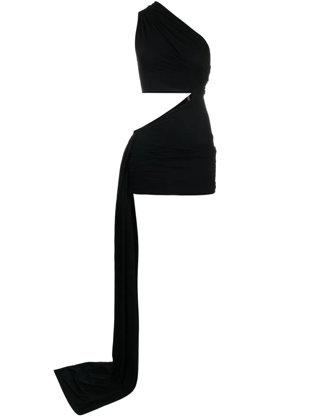 Rick Owens Lilies Asymmetrische mini-jurk Zwart