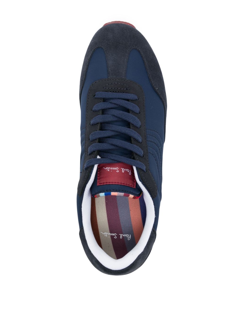 Shop Paul Smith Domino Swirl-embroidered Sneakers In Blue