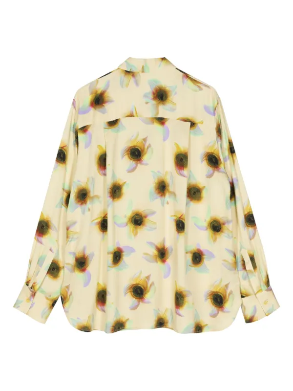 トップス Paul Smith Sunflower Print Shirt PS Paul Smith Ibiza Sunflair-print Shirt | Yellow | FARFETCH CH