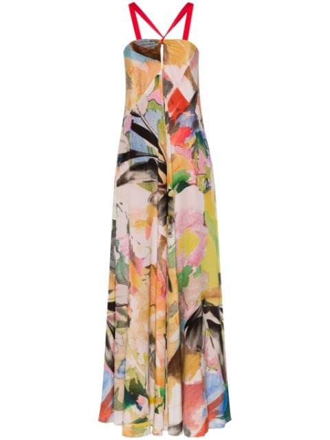 Paul Smith vestido de seda con estampado Floral Collage