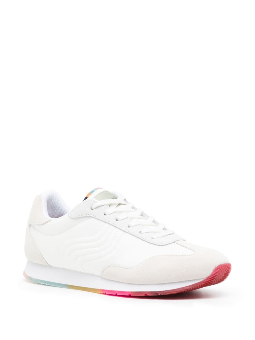 Shop Paul Smith Domino Swirl-embroidered Sneakers In White