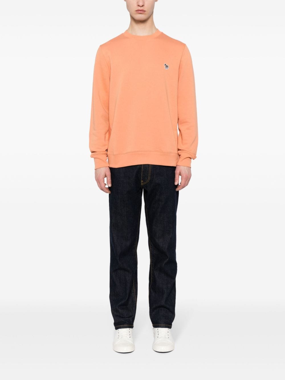 Shop Ps By Paul Smith Logo-embroidered Sweatshirt In Orange