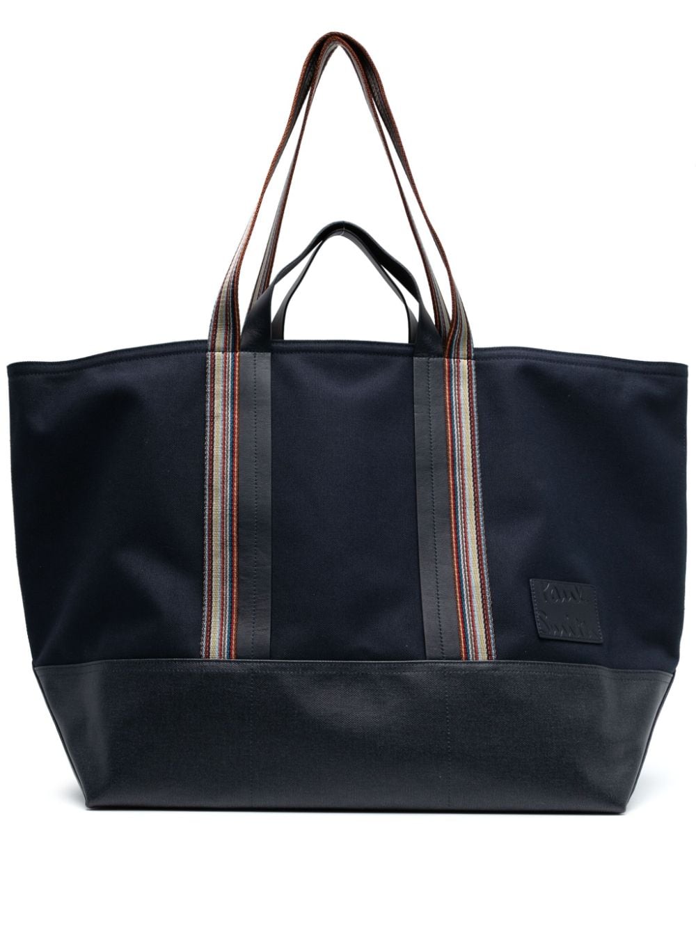 Paul Smith Logo-patch Tote Bag In Blue