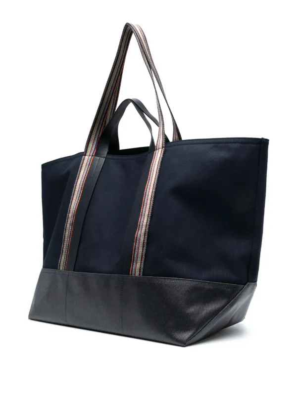 Paul Smith logo-patch Tote Bag | Blue | FARFETCH IN