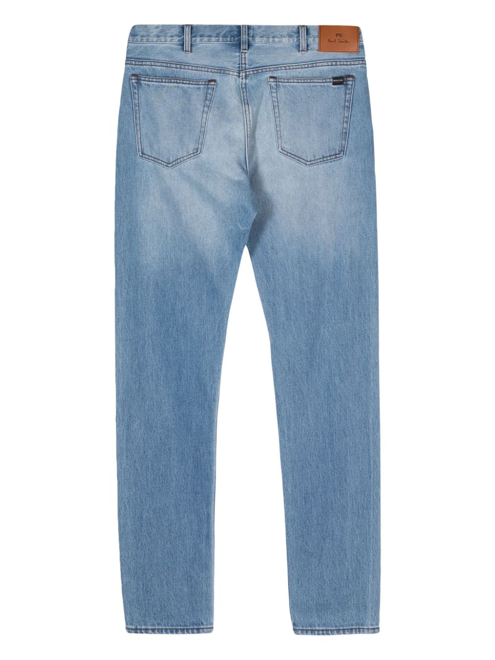 Shop Ps By Paul Smith Low-rise Tapered-leg Jeans In Blue
