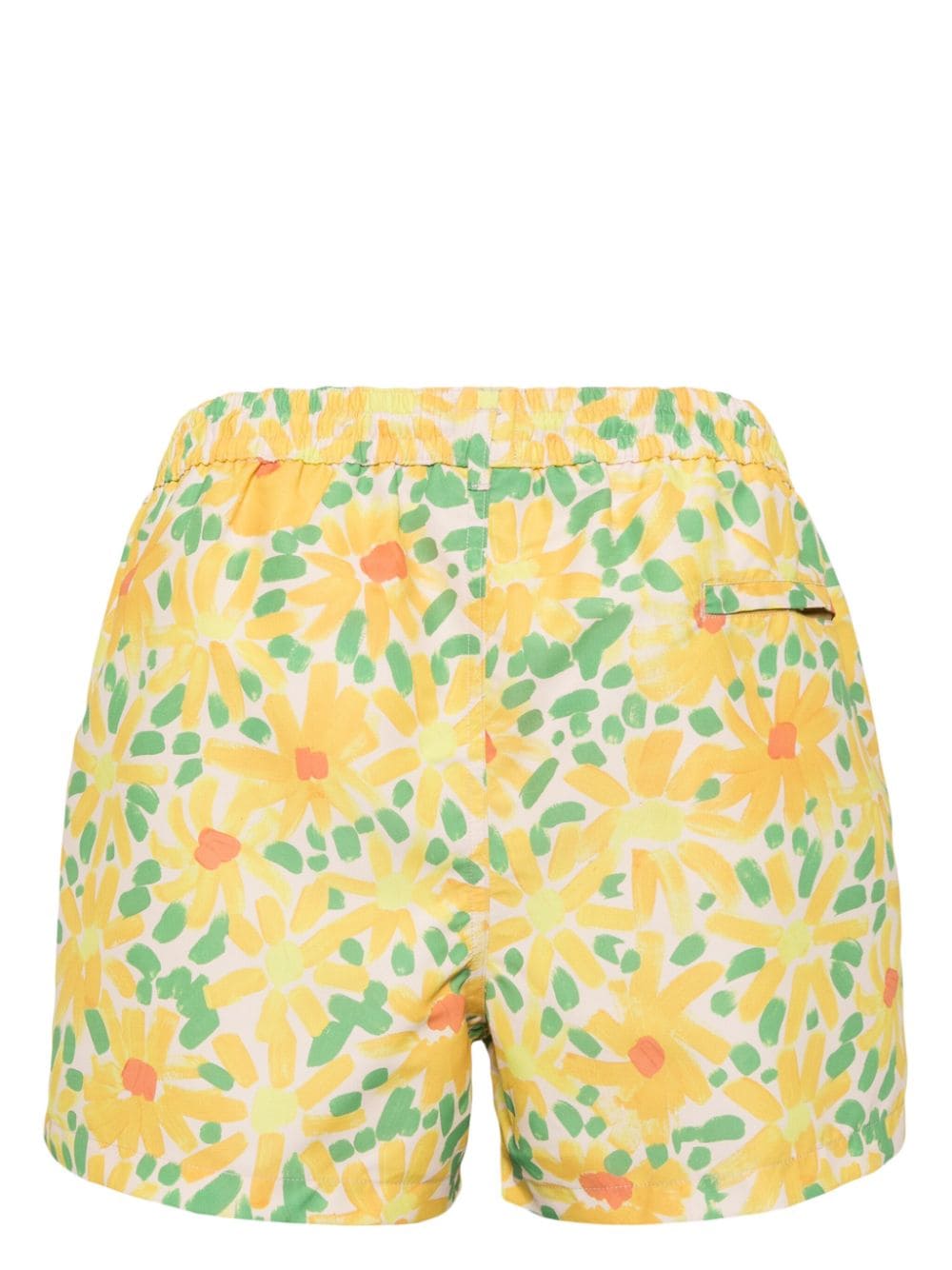 Shop Paul Smith Daisy-print Swim Shorts In Yellow