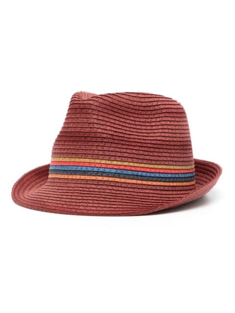 Paul Smith Lipodo stripe-detail straw hat