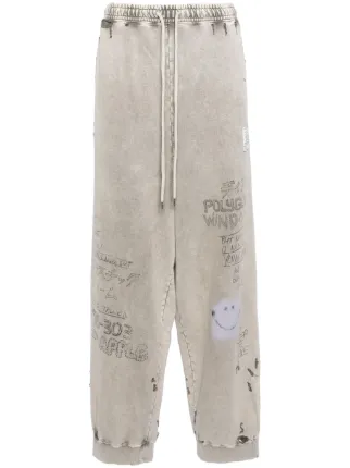 ミハラヤスヒロ Bleached Pantsブリーチスウェットパンツ 役に立て