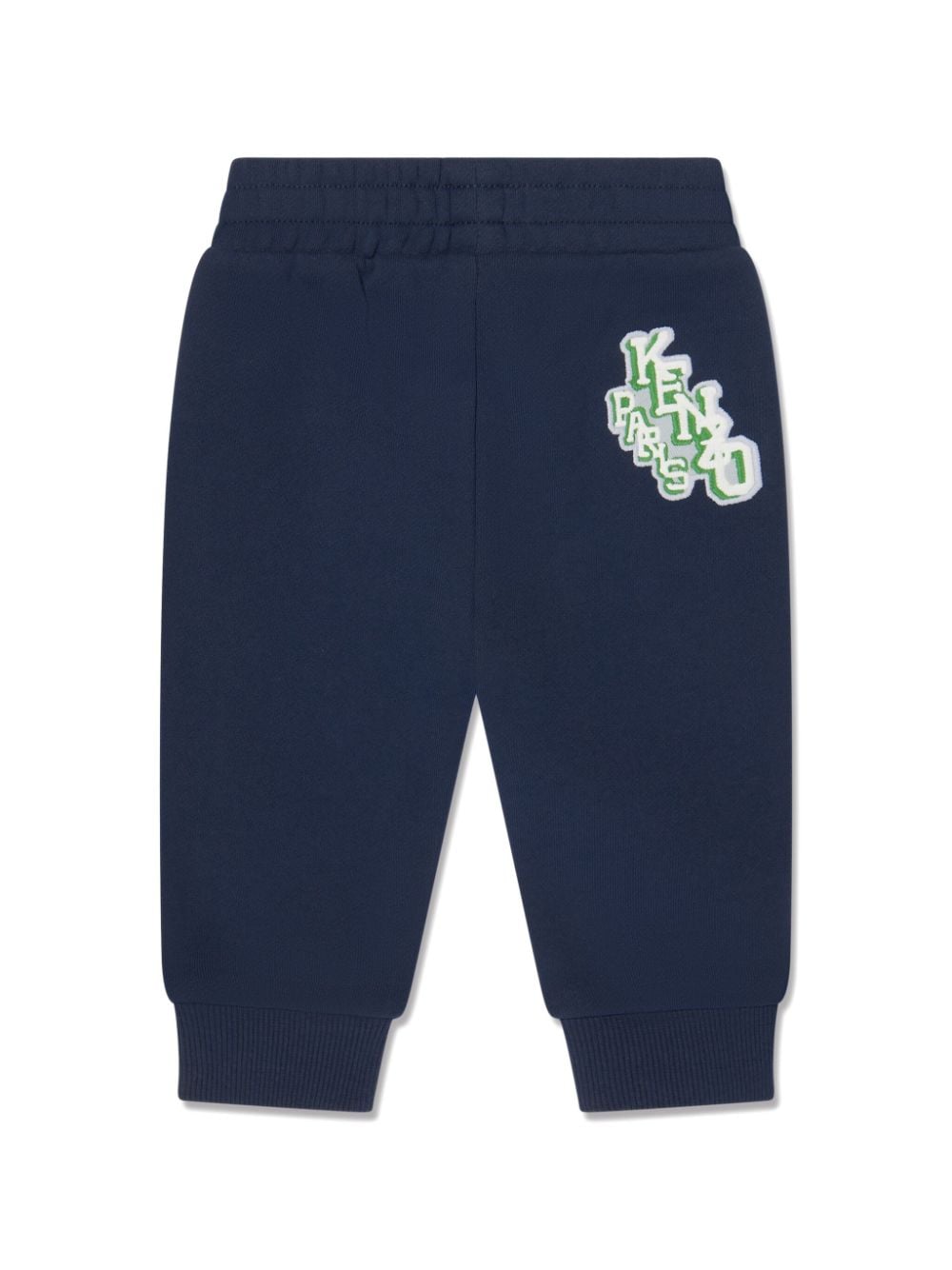 Kenzo Kids logo-print cotton-blend track pants - Blauw