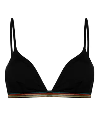 Paul Smith シグネチャーストライプ ビキニトップ | ブラック Paul Smith シグネチャーストライプ ビキニトップ | ブラック