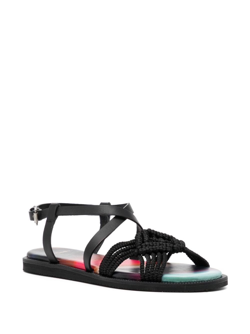 Shop Paul Smith Nishio Crochet-strap Sandals In Black