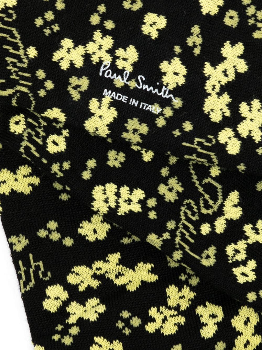 Shop Paul Smith Floral-intarsia Ankle Socks In Black