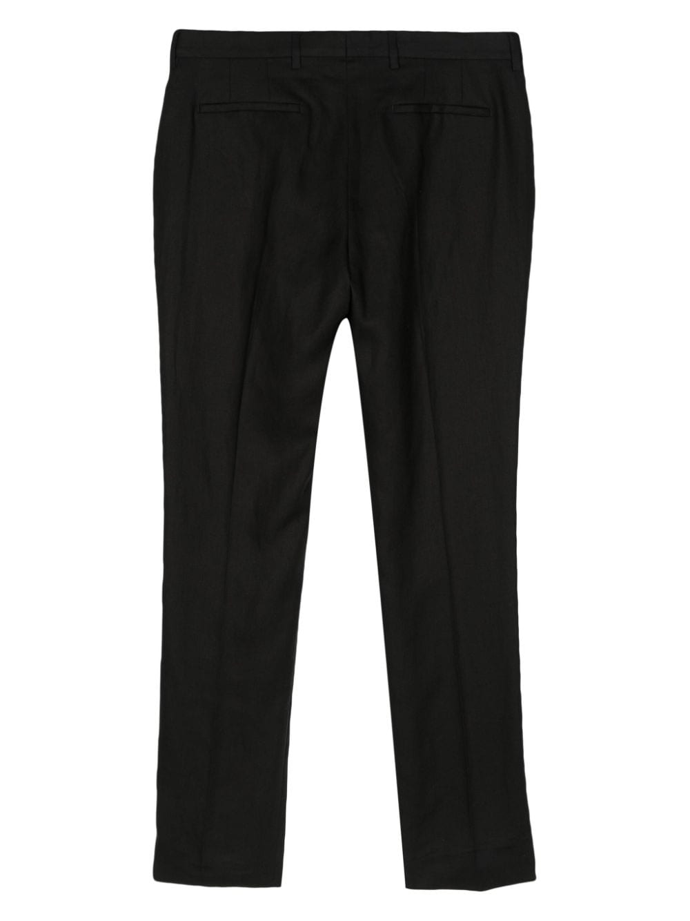 Shop Paul Smith Tailored Linen Trousers In Black