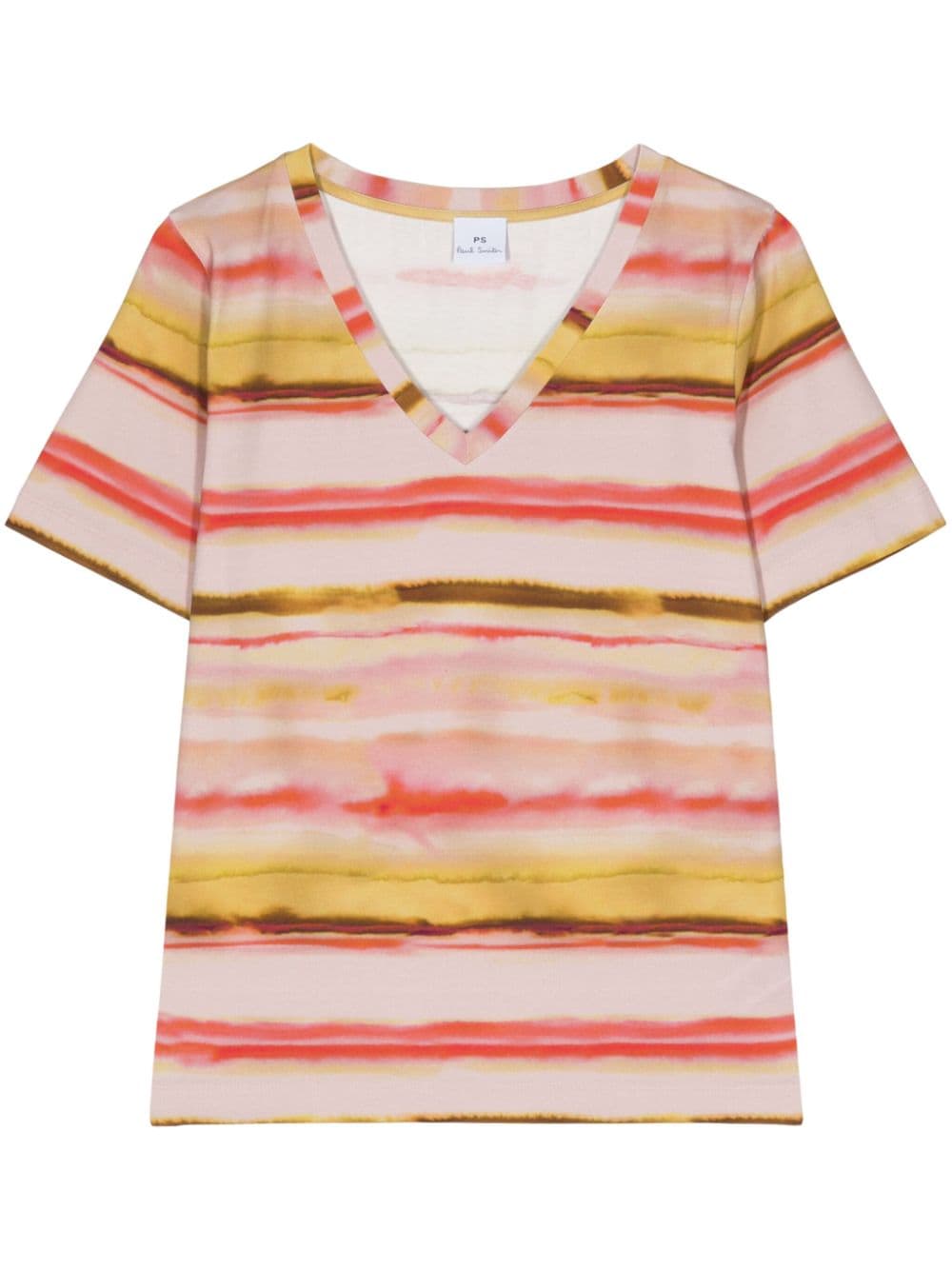 PS Paul Smith striped short-sleeve T-shirt Roze