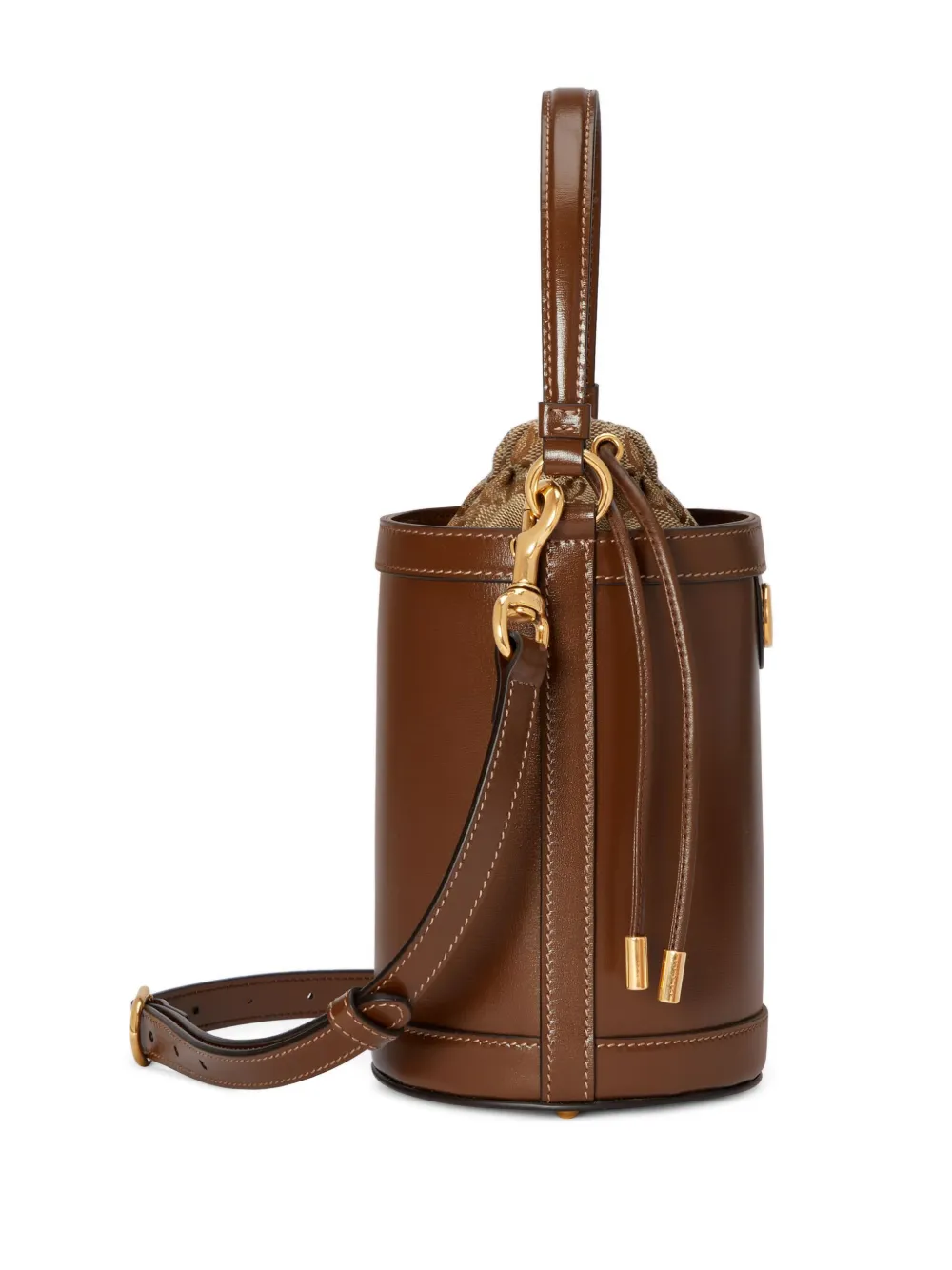 Gucci Ophidia Mini Bucket Bag In Brown 