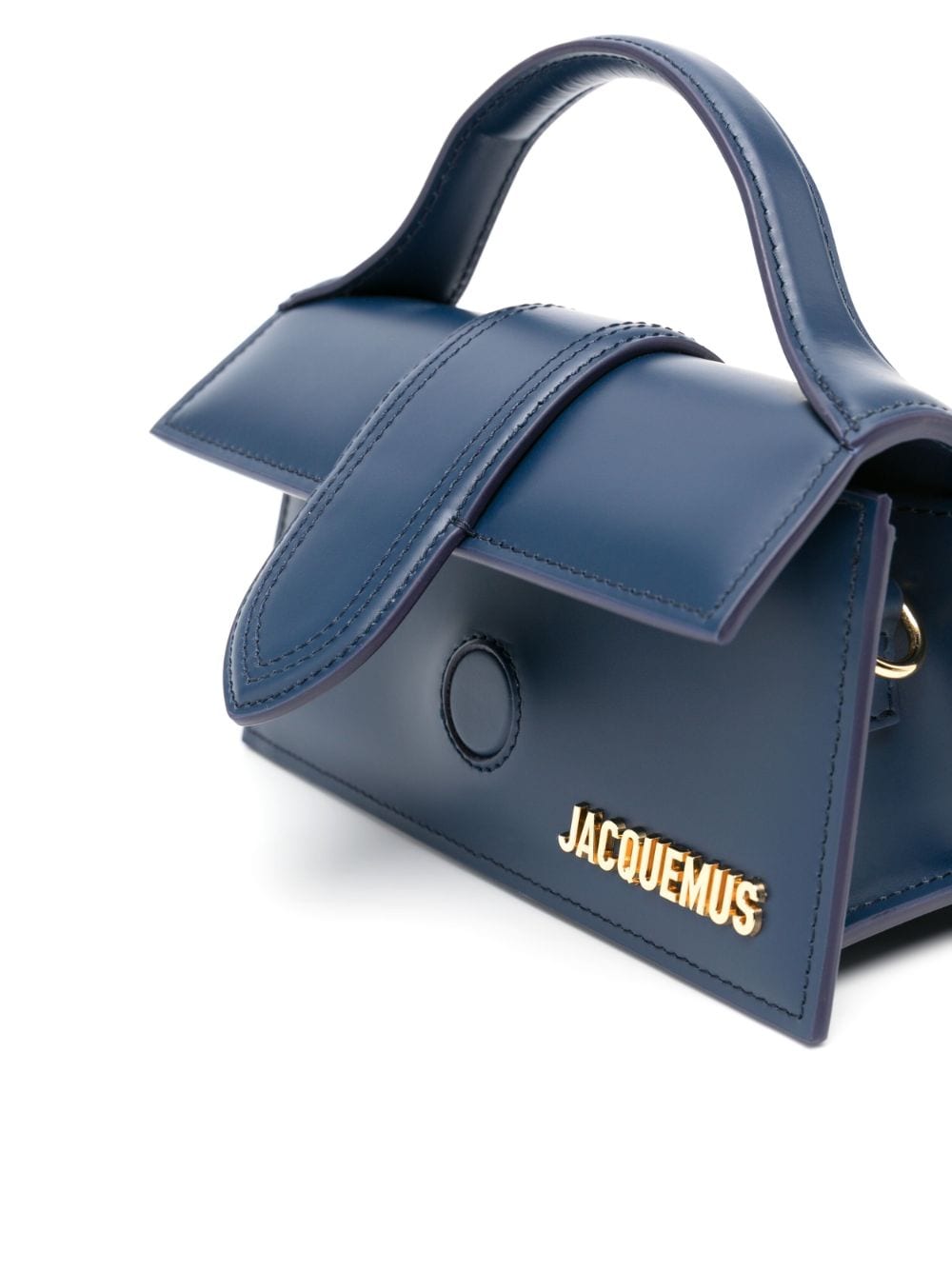 Shop Jacquemus Le Bambino Leather Mini Bag In Blue