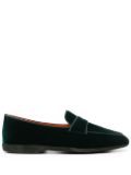 Santoni velvet slip-on slippers - Green