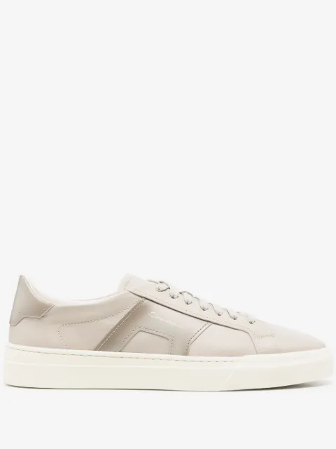 Santoni panelled leather sneakers