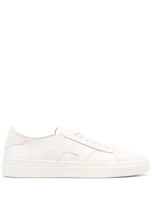 Baskets en cuir à logo imprimé - Santoni - Modalova