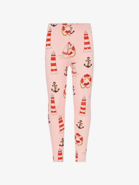 Mini Rodini lighthouse-print elasticated-waist leggings
