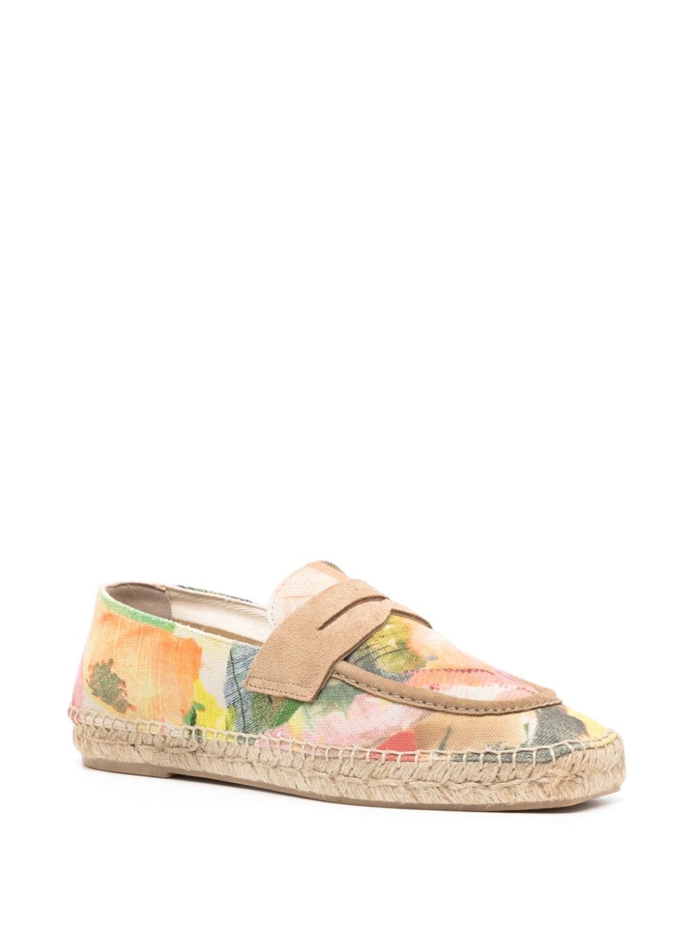 Shop Paul Smith Floral-print Flat Espadrilles In Yellow