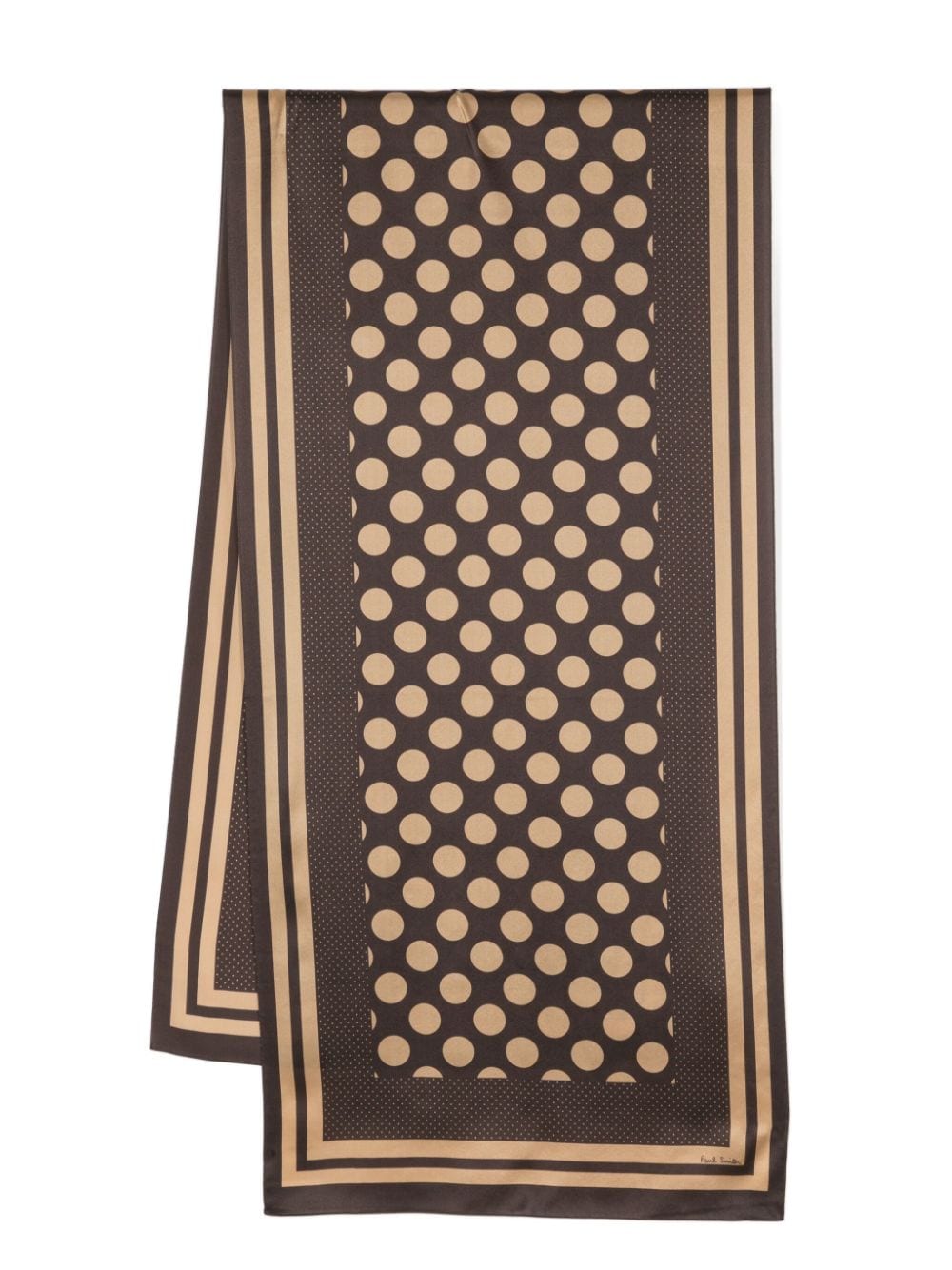 Paul Smith Graphic-print Silk Scarf In Brown