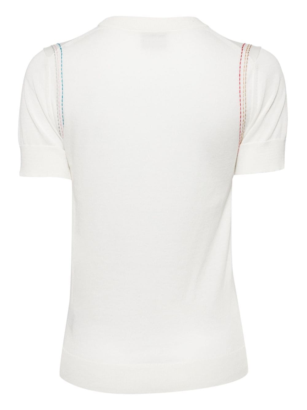 Paul Smith contrast-stitched knitted top Wit