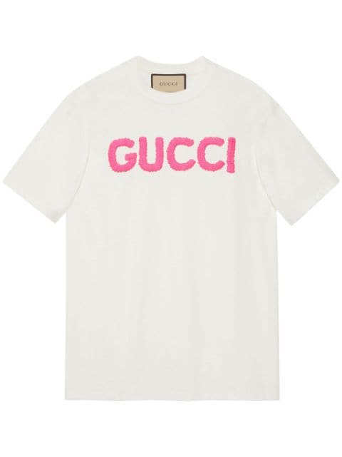 Gucci logo-embroidery cotton T-shirt